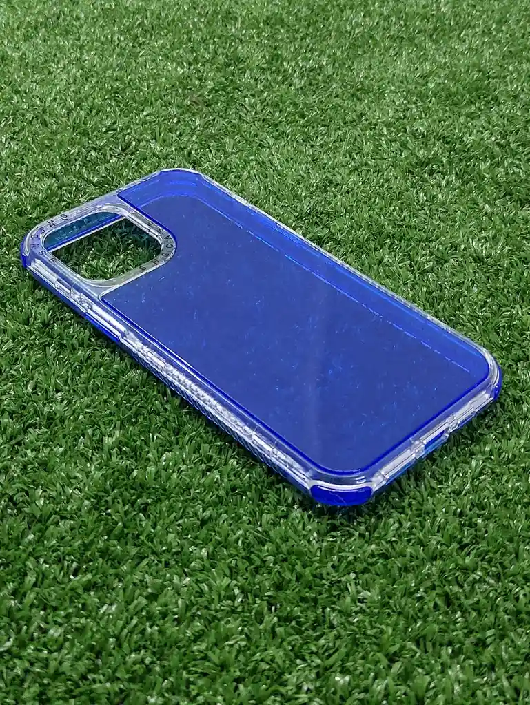 Iphone 12 | Forro Protector | Shscase 360 | Transparente / Azul | Bordes Reforzados | Carcasa | Funda | Antigolpe | Excelente Proteccion | Apple