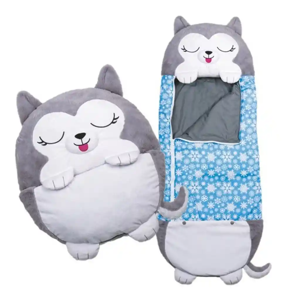 Sleeping Para Niños Bolsa Para Dormir Y Almohada Lobo