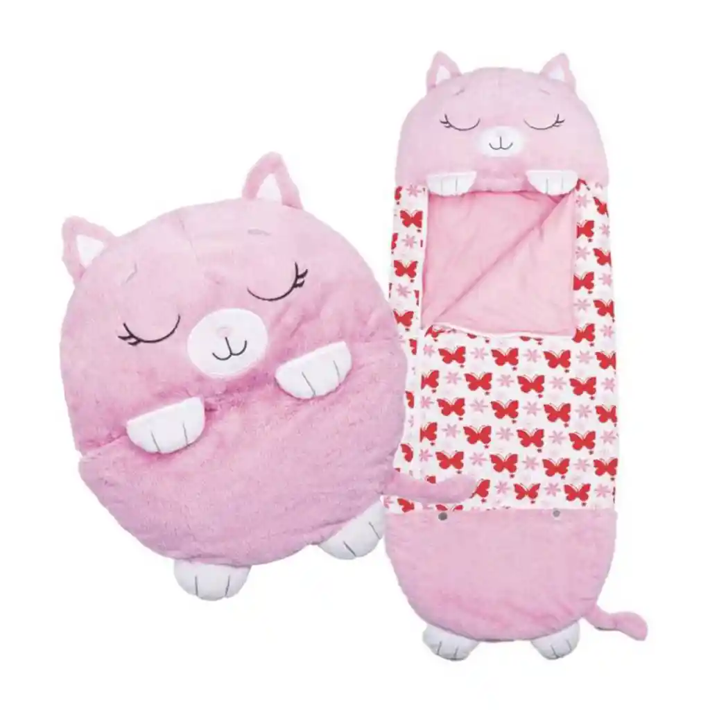 Sleeping Para Niños Bolsa Para Dormir Y Almohada Gatita