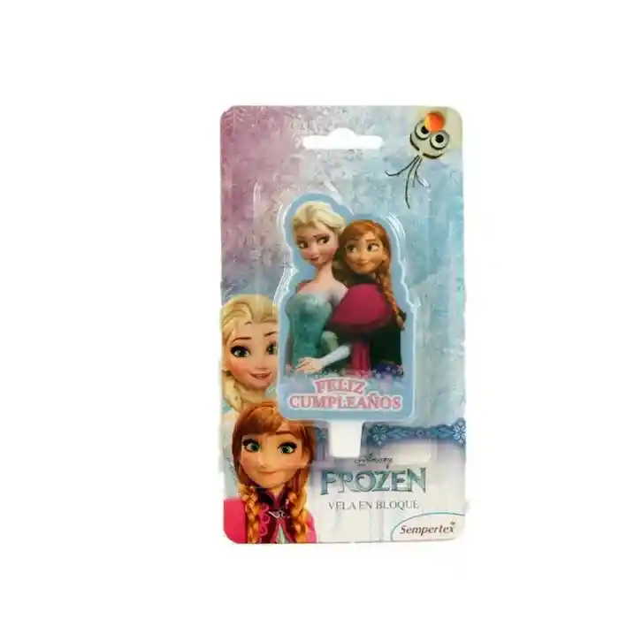 Disponible - Vela Figura Frozen Feliz Cumpleaños 9 X 5 Cm Sempertex