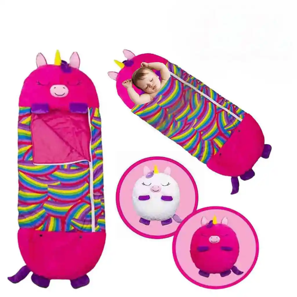 Sleeping Para Niños Bolsa Para Dormir Y Almohada Rosa