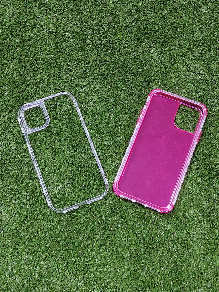 Iphone 11 Forro Protector | Shscase 360 | Transparente / Fucsia | Bordes Reforzados | Carcasa | Funda | Antigolpe | Excelente Proteccion | Apple