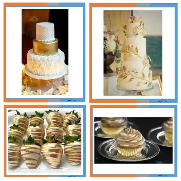 Polvo Metalizado Gold Elegant - 5 G