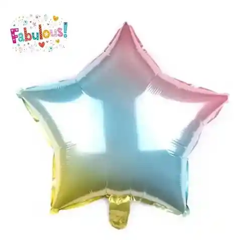 Globo Metalizado Estrella 18" 46 Cm Tornasol