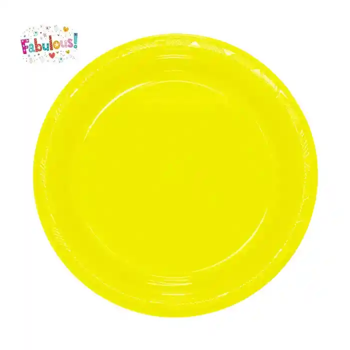 Disponible - Plato Sempertex Plastico Amarillo Deluxe Grande 9" 23 Cm X 10	