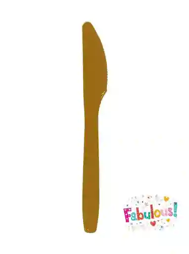 Cuchillos Plasticos Dorado Sempertex X 12 Unidades