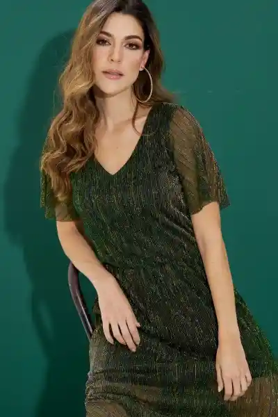 Vestido Holiday Color Verde Pasto Talla L Ragged