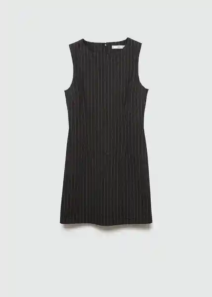 Vestido Dipla Gris Talla L Mujer Mango