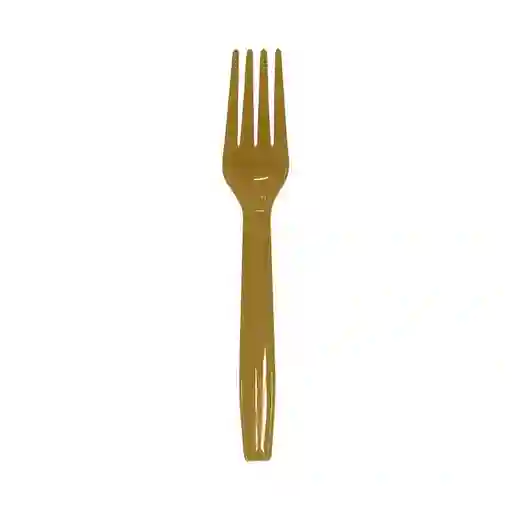 Tenedores Deluxe Dorado Plasticos X 12. Sempertex