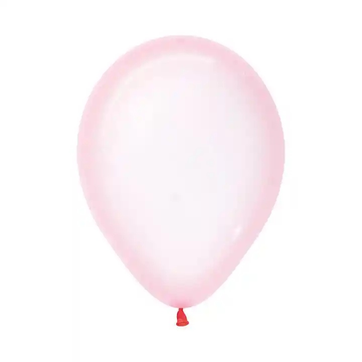 Globos R12 Cristal Pastel Rosado Paquete X 10, Sempertex