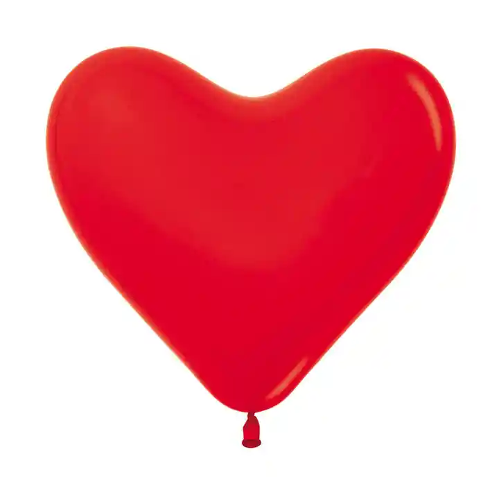 Globos R12 En Forma De Corazon Rojo X 5 Sempertex Amor Aniversario