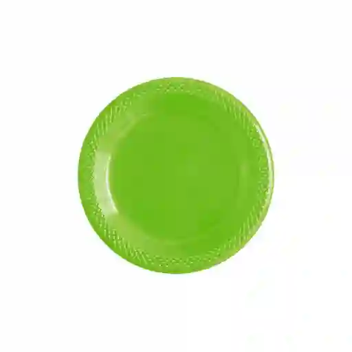 Plato Sempertex Desechable Verde Lima Pequeño Deluxe Plastico 6" 15 Cm X 10