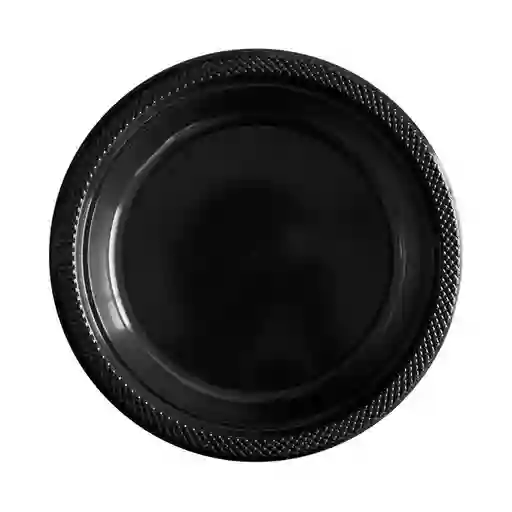 Plato Sempertex Plastico Negro Deluxe Grande 9" 23 Cm X 10	