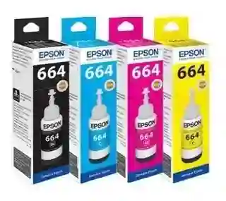 Tinta Epson 664 Negra, Magenta, Amarilla, Azul Originales 70ml (se Envian Las 4und)