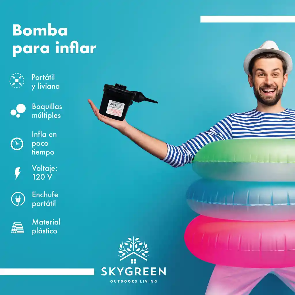 Inflador Eléctrico Para Colchon Inflable,albercas,sillones