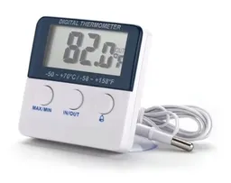 Termómetro Digital Nevera In/out Alarma Sonda Batería Imán