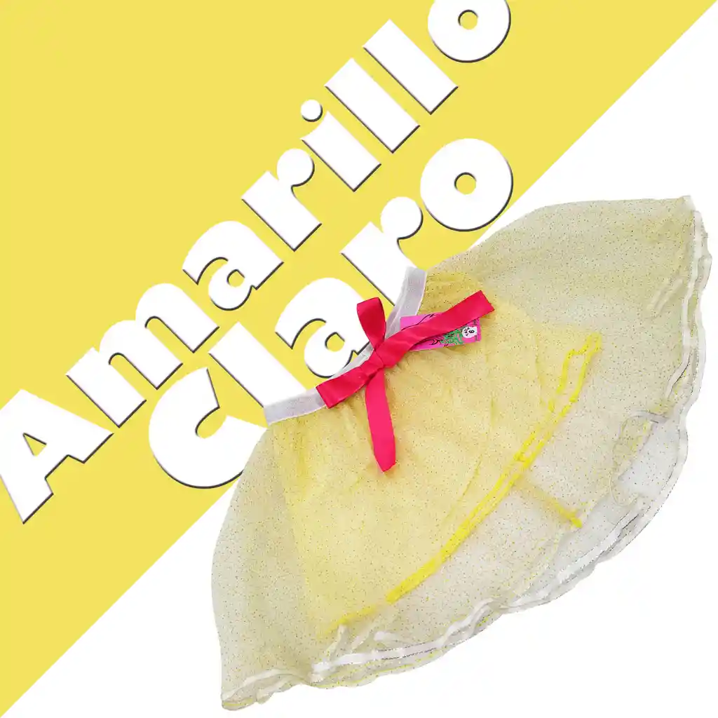 Tutu Falda Amarillo Claro Niña Talla 10-12 Ballet Moda Infantil