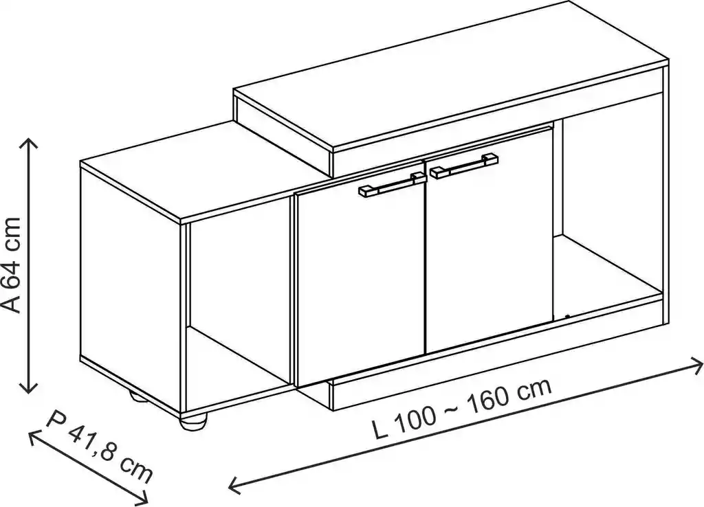 Mueble Para Tv 55" 2301 Bertolini - Legno