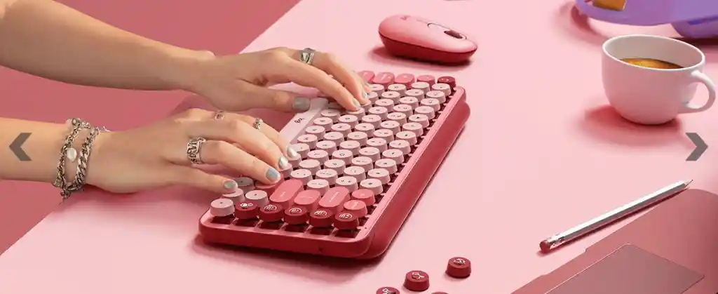 Teclado Logitech Pop Keys Rosado