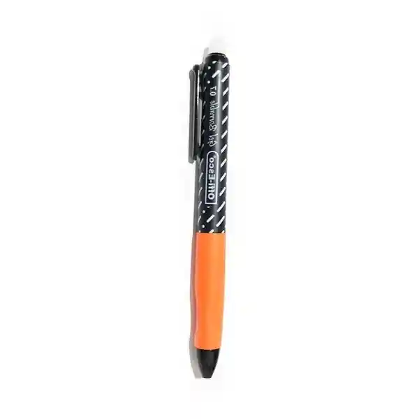 Boligrafo Retráctil Semi Gel Borrable Negro Offi Esco Oe-026