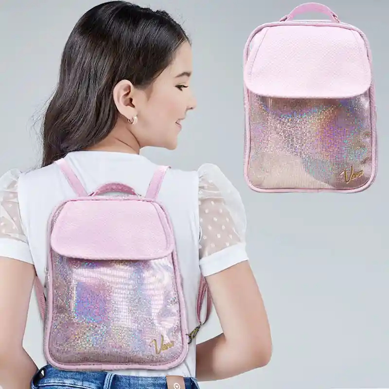 Morral Versi Lady Diseño Bolso Pink Brillante Femenino Moda