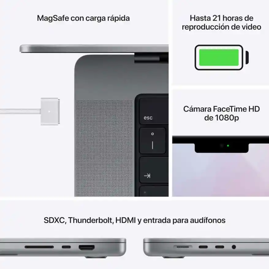 Macbook Pro 16" Pulgadas Chip M1 Pro 512 Gb Ssd - Gris Espacial