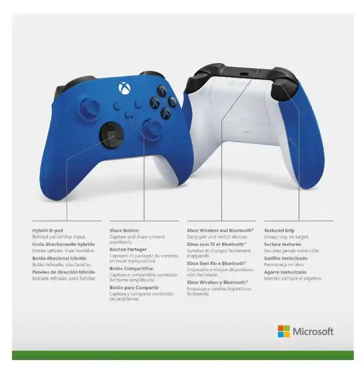 Xbox Control Series S Y X Shock Blue Nuevo