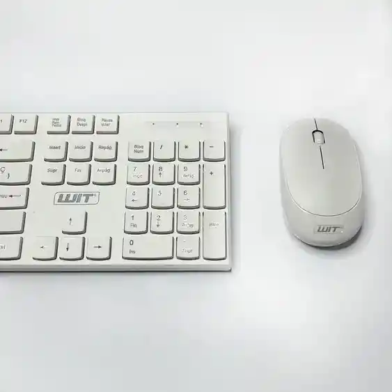 Teclado Y Mouse Inalámbrico Wit Para Pc Y Portátilteclado Y Mouse Wit Para Pc Y Portátil Blanco