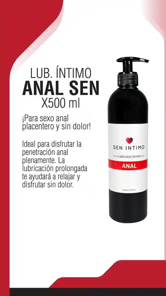 Lubricante Anal 500ml Sen Intimo