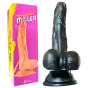 Dildo 22cm Venoso Negro Miller Black