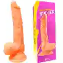 Dildo 22cm Venoso Miller Con Chupa Consolador Unisex