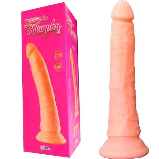 Consolador Penetrador Murphy Con Chupa Ventosa 22cm Dildo