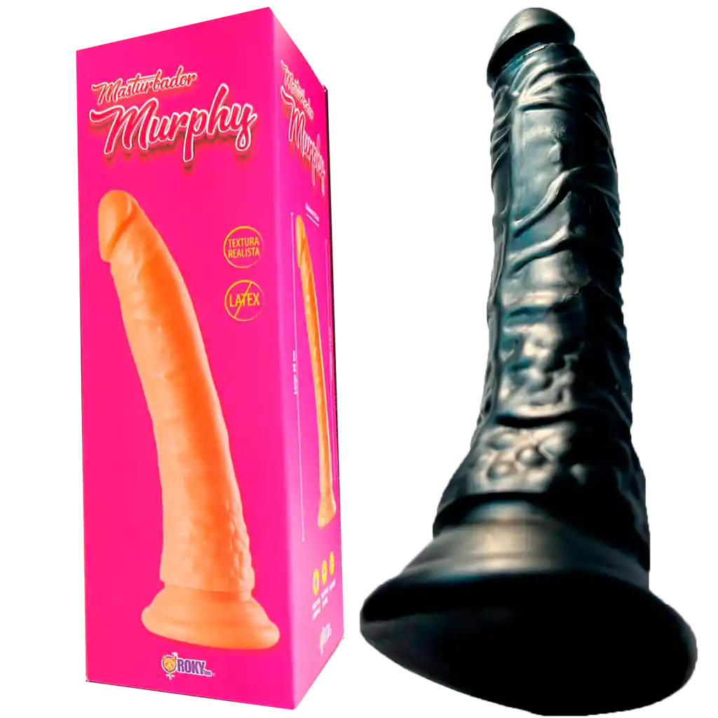 Dildo Negro 22cm Murphy Chupa Ventosa Consolador Unisex Black