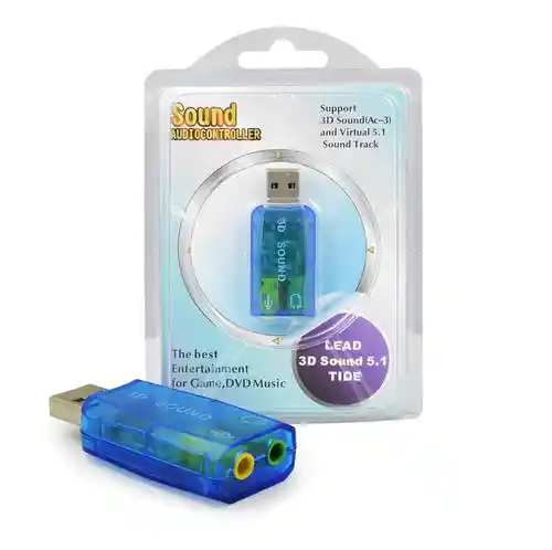 Tarjeta De Sonido 5.1 Usb Virtual Adaptador 3d Computador