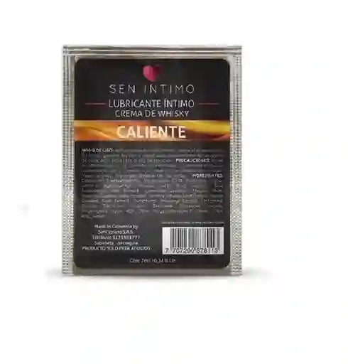 Lubricante Caliente Sabor Crema De Whisky Sachet 7ml Sen Intimo