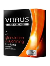Condones Sensación Hot Caliente Caja X 3 Importados Vitalis Preservativos
