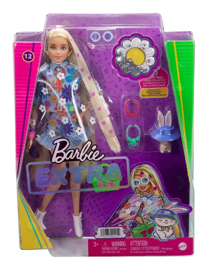 Muñeca Barbie Extra #12 Con Accesorios Original Mattel