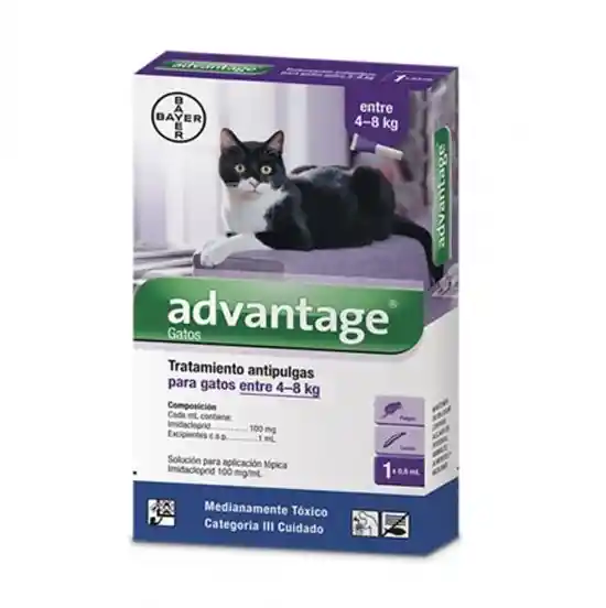 Advantage Gatos X 0.8ml (4 A 8 Kg)