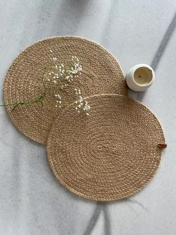 Individual Ovalado Yute Trenzado