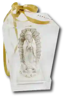 Virgen De Guadalupe Blanca Con Dorado