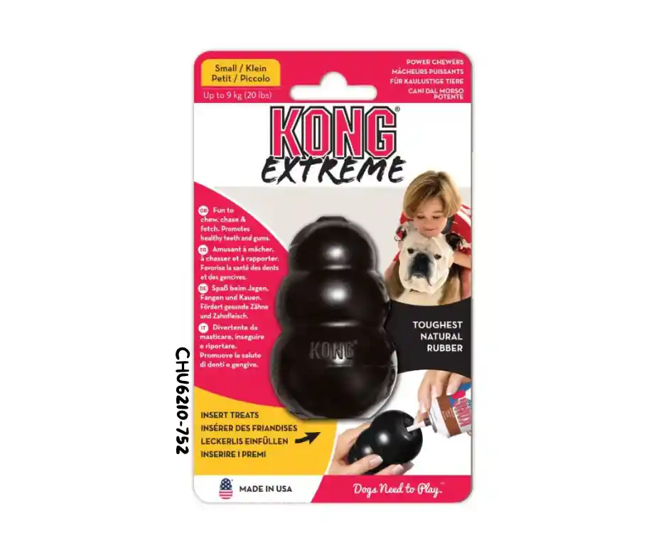 Kong Perro Caucho Extreme Portapasabocas Talla Small