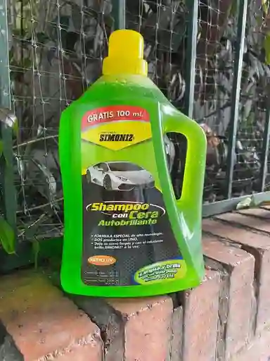 Simoniz Shampoo Con Cera Auto-Brillante Carro, Moto Dos En Uno Limpia, Brilla, Protege2000Ml