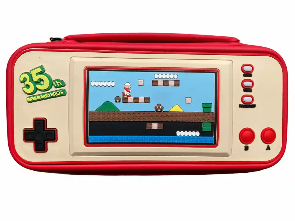 Estuche De Edicion Mario 35años + Vidrio Templado Para Nintendo Switch Estandar