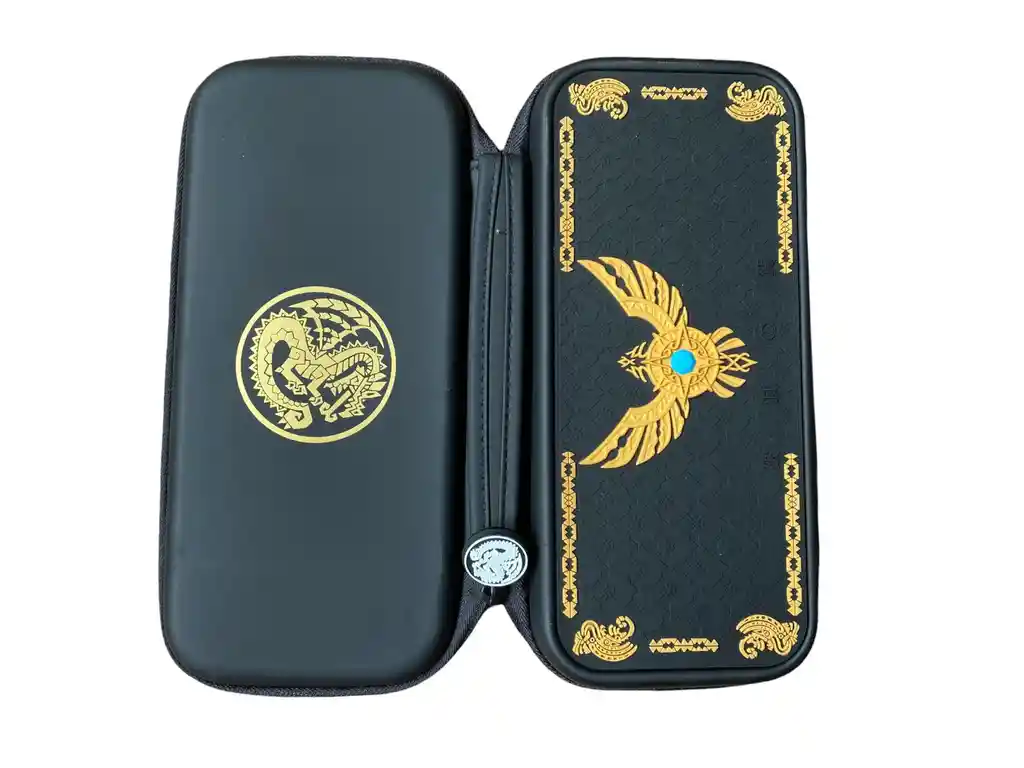 Estuche De Edicion Zelda Negro + Vidrio Templado Para Nintendo Switch Estandar