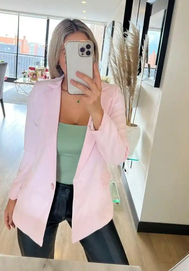 Blazer Naomi Rosa Pálido Talla S