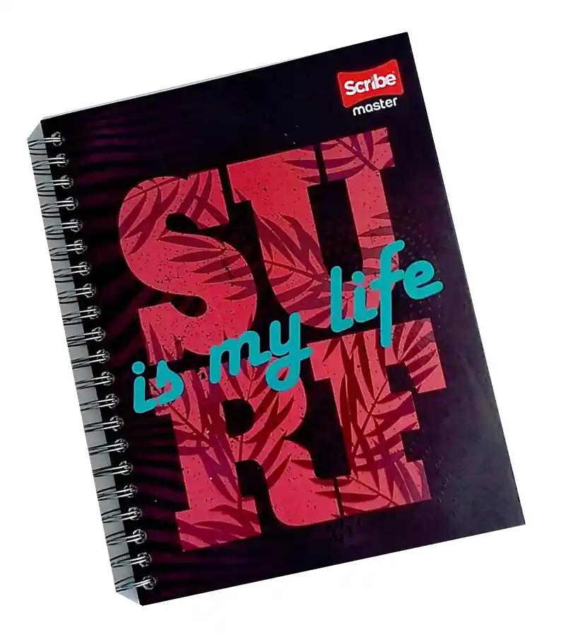 Cuaderno 7 Materias Unisex Argollado 175 Hojas Cuadriculado Surf Scribe