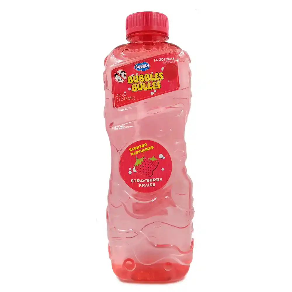 Liquido Burbujas 1.243 Ml Aroma Fresa Juegos Niños