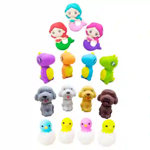 Borrador Figuras Coleccionables X 5 Unids Surtido