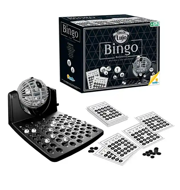 Bingo Con Balotera Juego De Mesa Para Niños Adultos De Lujo