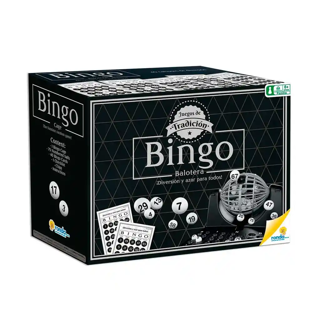 Bingo Con Balotera Juego De Mesa Para Niños Adultos De Lujo